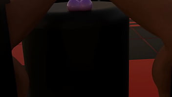 Muscular sexy gym instructor use dildo on her self at the gym