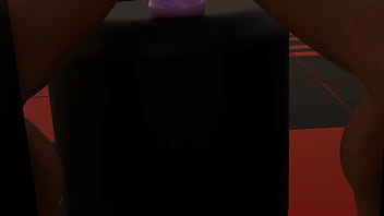 Muscular sexy gym instructor use dildo on her self at the gym