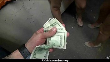 Stunning euro teen gets talked in to giving a blowjob for cash 30