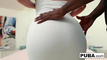 Busty babe loves black dick