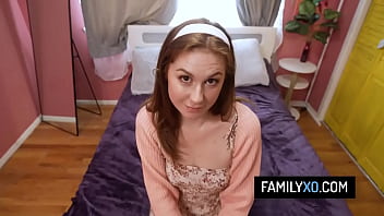 Fucking my new brunette stepsis