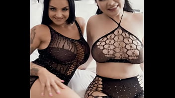 Phat ass brunette bombshells get smashed by thick cock