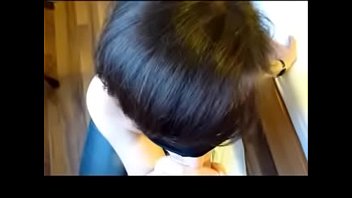 Girl sucks cock and gets tongue creamed