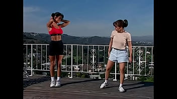 Horny lesbians rub their pussies