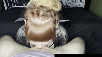 Cute goth cosplayer facefucked by a big dick Cute goth cosplayer facefucked by a big dick