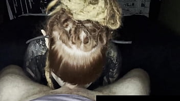 Cute goth cosplayer facefucked by a big dick