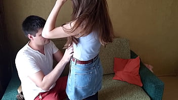 Let's not waste time your husband will be back soon take off your panties