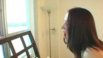 Slim brunette with small boobs