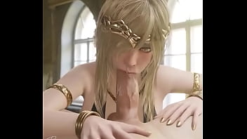 Animacion 3d de princesa pechugona