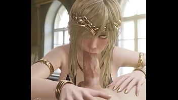 Animacion 3d de princesa pechugona