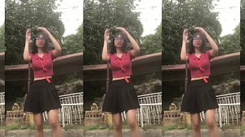 Solo girl skirt dance