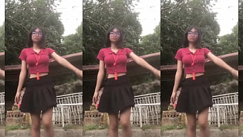 Solo girl skirt dance