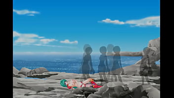 Cute green haired lady having sex with invisible men in erotic hentai ryona game video