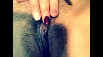 Latina with huge pretty titties plays with her pussy