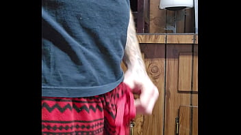 Showing off cock before getting hard