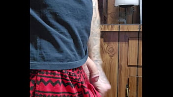 Showing off cock before getting hard