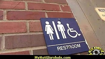 Hottie sucks and fucks black cock for cusmhot at gloryhole 15