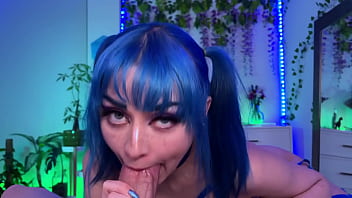 I put on my harness and suck your cock so hard