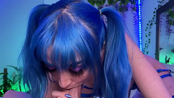 I put on my harness and suck your cock so hard