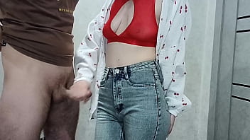 Sexy stepmom jerks off stepson's cock