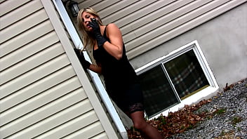 My sexy new girlfriend teases me smoking outside in provocative lingerie My sexy new girlfriend teases me smoking outside in provocative lingerie
