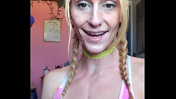 Vanessa hastings messy spit face dildo deepthroat