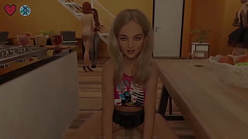 Elmwood university #06 blonde cheerleader can't fit my big white cock in her mouth