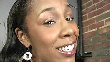 Ebony hottie milking cocks in the gloryhole 2