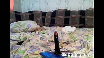 Nasty student anal drilling with black dildo