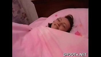 Cheerful tanya gets wild cherry ride