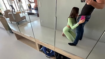 Crazy public threesome and backstage blowjob