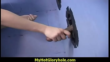 Gloryhole with a nasty wild white girl interracial 11