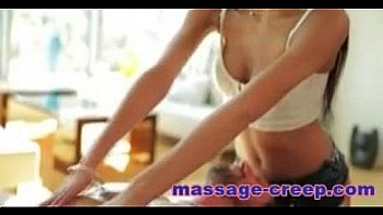 Gorgeous babe makes love oil massage
