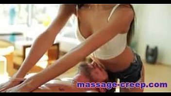 Gorgeous babe makes love oil massage