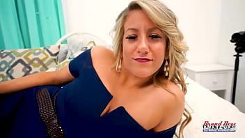 Blonde busty milf anya masturbates and sucks a cock to get her twat fucked