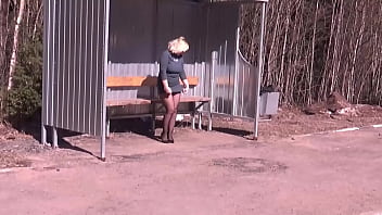 Nylon ass walk on road