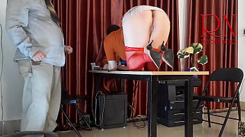 Monday in the office employee without panties tease lick pussy suck dick in the office naughty office c2