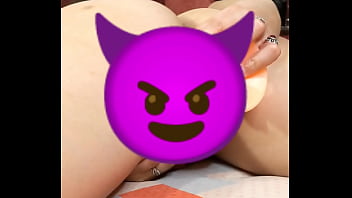 A new toy from a dragon dildo fan test drive of miranielt with a huge dildo in her pussy