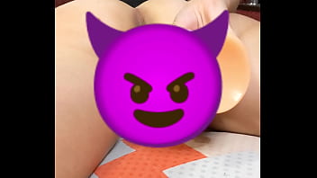 A new toy from a dragon dildo fan test drive of miranielt with a huge dildo in her pussy