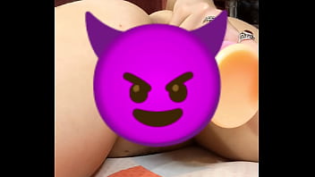 A new toy from a dragon dildo fan test drive of miranielt with a huge dildo in her pussy