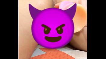 A new toy from a dragon dildo fan test drive of miranielt with a huge dildo in her pussy