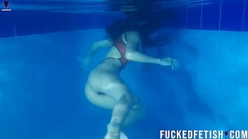 Hot skinny sexy swimwear diving mask fetish