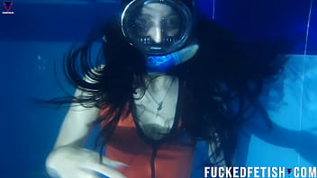 Hot skinny sexy swimwear diving mask fetish