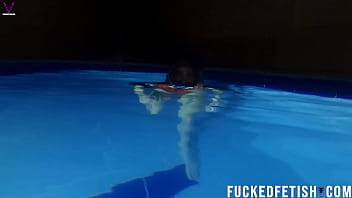 Hot skinny sexy swimwear diving mask fetish