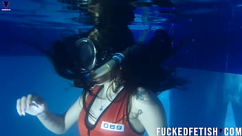 Hot skinny sexy swimwear diving mask fetish