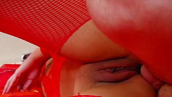 Vania rodriguez in red fishnet gives terry reid anal and oral