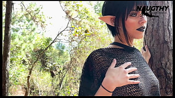 Beautiful elf masturbating in the forest