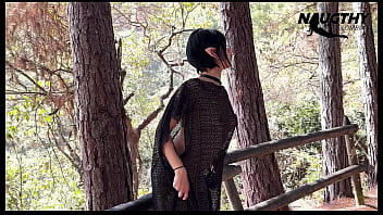 Beautiful elf masturbating in the forest