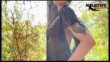 Beautiful elf masturbating in the forest