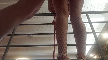 Laura on heels sexy milf 2023 bdsm action in sexy lingerie and high heels fucked on mouth and pussy with huge oral creampie